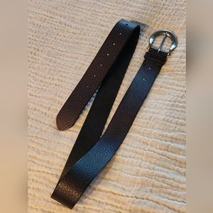 All Saints Black Leather Belt - Large